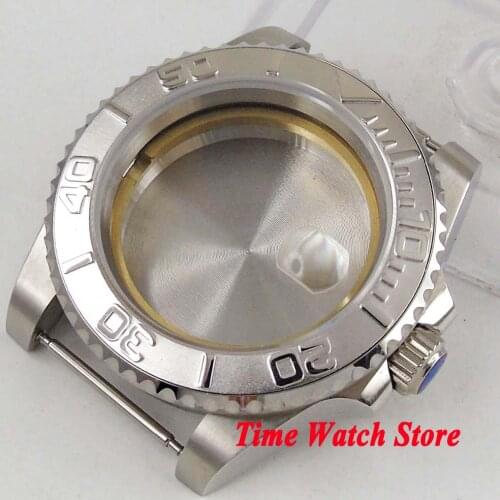 40mm Watch Case Sapphire glass ceramic bezel 316L stainless steel fit ETA 2836 Mingzhu 2813 MIYOTA 8215 movement C19