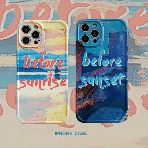 Beautiful Scene Sunrise Sunset Case for iPhone 12 Pro Max Back Phone Cover for 12 Mini 11 Pro Max X XS XR 8 7 Plus SE 2020 Capa