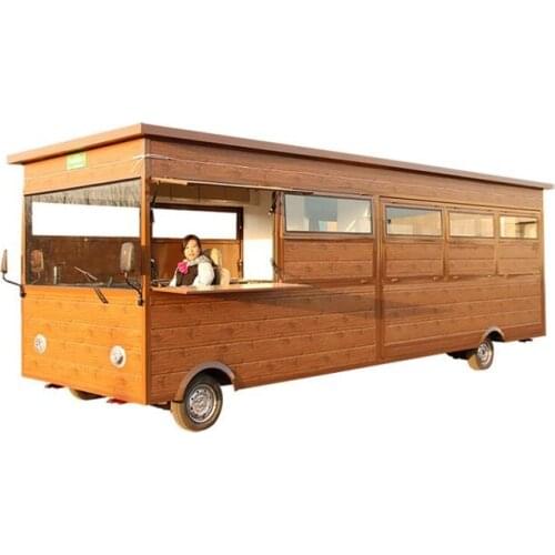 Electric Outdoor Food Truck Vintage Mobile Kitchen Fast Food Trailer Kiosk Hot Dog Food Cart