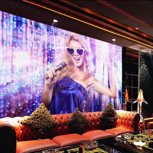 Custom mural Modern design Europe and United States sexy girl singing bar KTV background wall paper mural