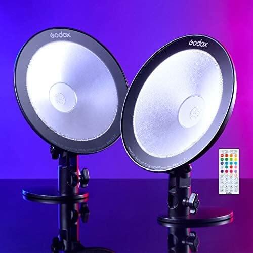 Godox CL10 Full-Color RGB LED Light, RGB Ambient Light,39 Special Effects, RCR10 Remote Control/iPhone APP Adjustment