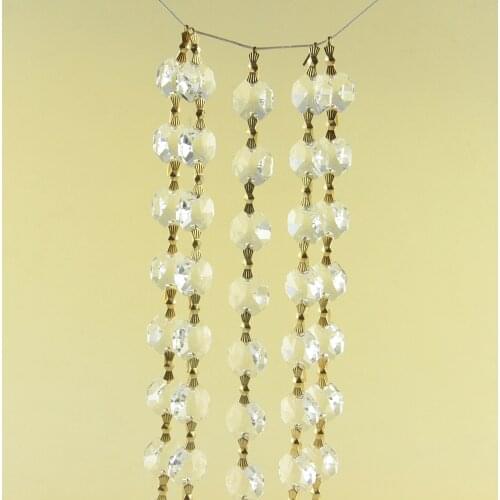 14mm 10 Meters Garland Diamond Strand Glass Crystal Bead Wedding Party Decor Crystal Garland Crystal Garland