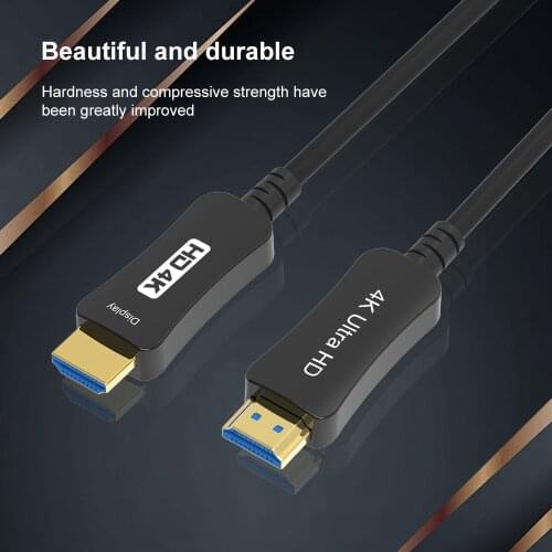High-Speed 4K HDMI 2.0- compatible Optical Cable 4K@60Hz 18Gbps HDR 8bit CEC EDID ARC HDMI Cable for PS4/3 Xbox HDTV Roku