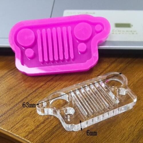 KLM square cake silicone mold DIY keychain mold resin baking mold suitable for mobile phone pendant keychain tool