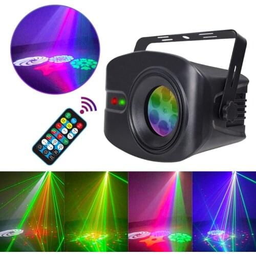 Laser Disco Light Party Lamp Fog Machine Radiation DJ Controller Projecter Led Music Stage Home Decoration Gift RGB Strobe
