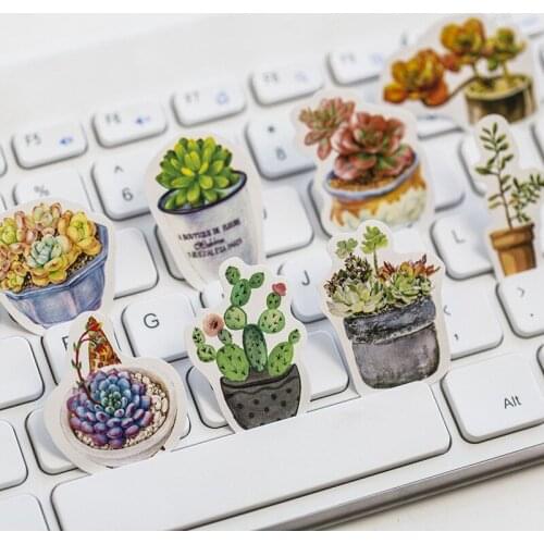 Favorite Succulent Plants Stickers Home Decorative Stationery Stickers Scrapbooking DIY Diary Album Stick Lable