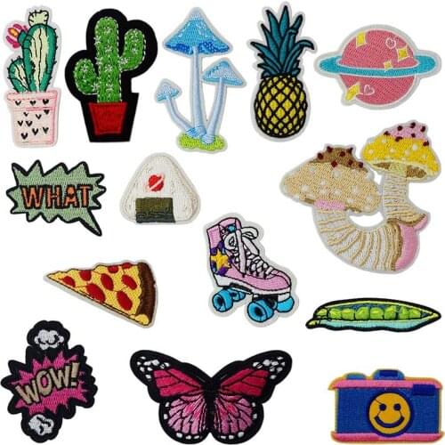 Desert Green Oasis Ecology Iron On Patches Sewing Embroidered Applique for Jacket Clothes Stickers Badge DIY Apparel Accessories