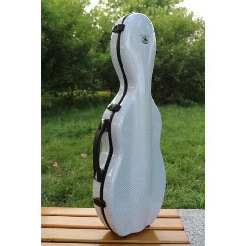 New WHITE color 4/4 Violin case Glass Fiber Soft Imitate Leather Pink White Black #GF 188