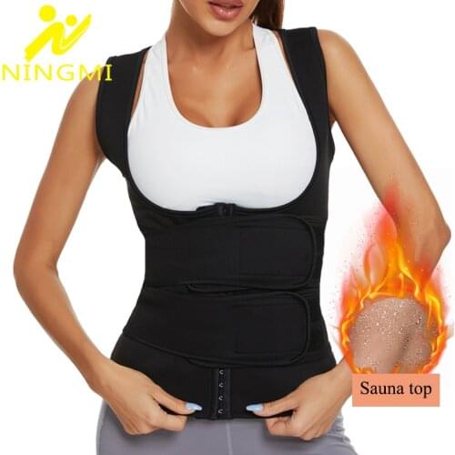 NINGMI Wholesale Waist Trainer Sauna Top Body Shaper Corset Belly Sexy Shapewear Waist Cincher Fat Burn Slimming Belt Firm Faja