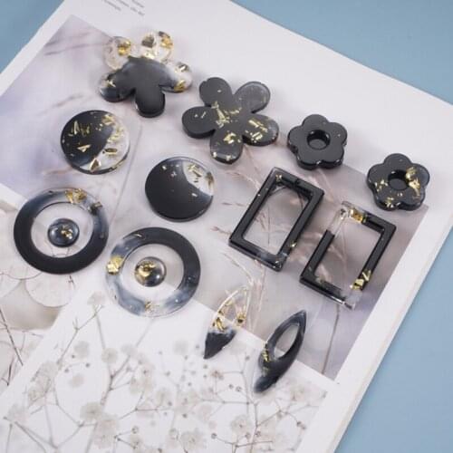 Crystal Epoxy Resin Mold Earrings Pendants Casting Silicone Mould DIY Crafts Jewelry Making Tools