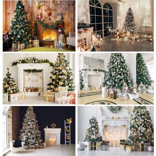 Christmas Indoor Theme Photography Background Fireplace Children Portrait Backdrops For Photo Studio Props 21712 YXSD-04