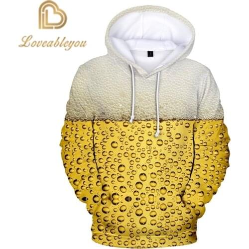 Hot 3D Printed Beer Day Hoodies Sweatshirts Men/Women Harajuku Hoodies Autumn Beer Party Cosplay Pullover Sweatshirts