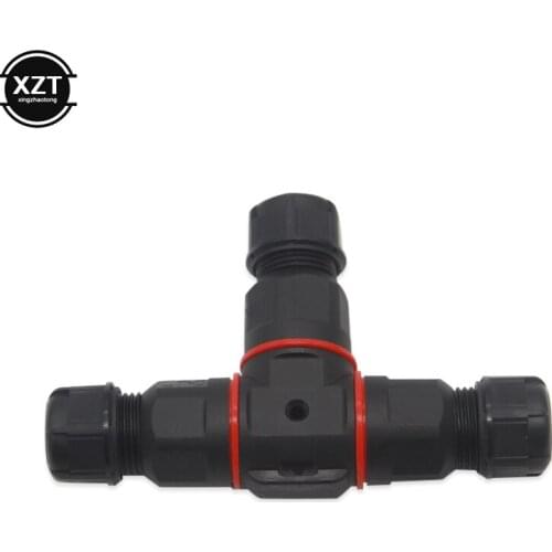 T Shape IP68 Waterproof Connector 2 3 Pin Electrical Terminal Adapter Wire Connector Screw and Soldering 3Pin connector