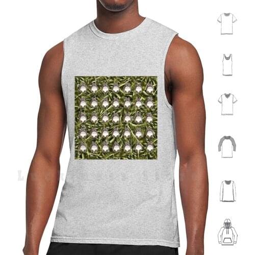Totoro Totoro Totoro Pattern tank tops vest 100% Cotton Totoro My Neighbor Totoro Giblii Studio Anime Cartoon Miyazaki Pattern