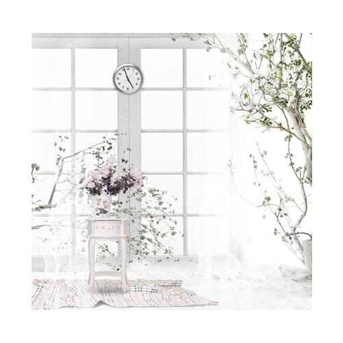 TR Customize Thin Cloth Photography Wedding Backdrop White Bright Window Flowers Tree Background for Photo Studio photo backdrop