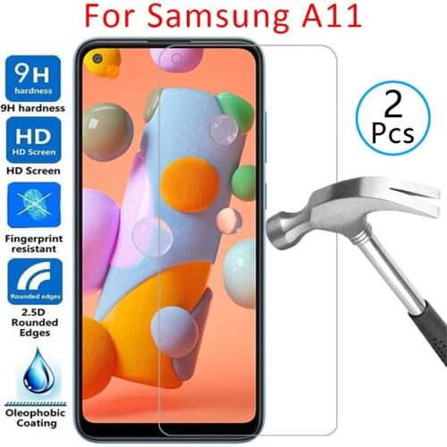 Tempered glass screen protector for samsung a11 case cover on galaxy a 11 11a protective phone coque bag samsunga11 galaxya11 9h