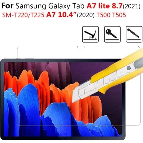 Tempered Glass For Samsung Galaxy Tab A7 2020 10.4 A7 Lite 8.7 2021 SM-T500 T500 T505 T200 T220 T225 SM-T220 Screen Protector
