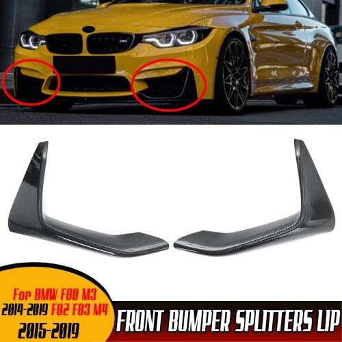 New 2x Car Front Bumper Splitters Lip Difffuser Protector Cover Guard For BMW F80 M3 2014-2019 F82 F83 M4 2015-2019 Bumper Lip
