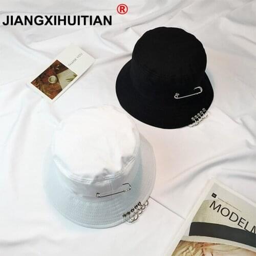 2018 Hot Women Ring Bucket Hats Mens Hip Hop Bucket Caps Fisherman Hat Gorro Pescador free shipping