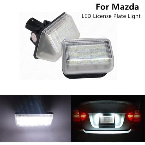 2X 6000K Error Free Car LED License Number Plate Light For Mazda 6 CX-5 CX-7 S Peed6 2003 2004 2005 2006 Car Accessories