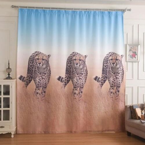 3d Curtains for Living Room Modern Window Treatments Bedroom Decorations Animal Print Curtains Panel BZG1301