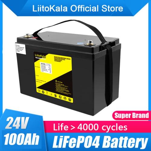 LiitoKala 24V 100Ah 90Ah 80Ah lifepo4 battery Power Batteries For 8S 29.2V RV Campers Golf Cart Off-Road Off-grid Solar Wind