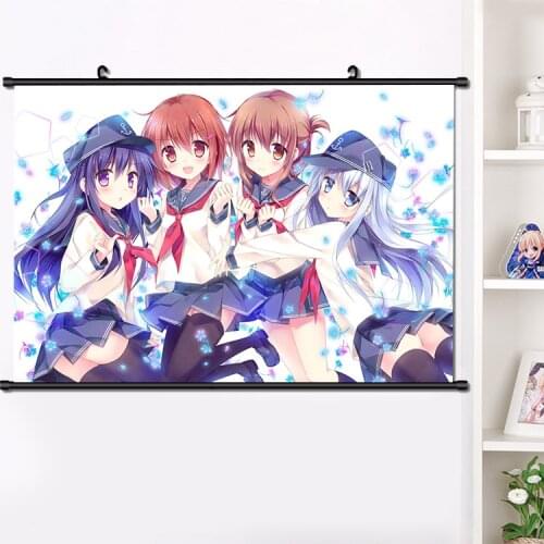 Anime Game Kantai Collection Shimakaze Kongou Wall Scroll Poster Manga Wall Hanging Poster Fashion Home Decoration Art 40*60cm