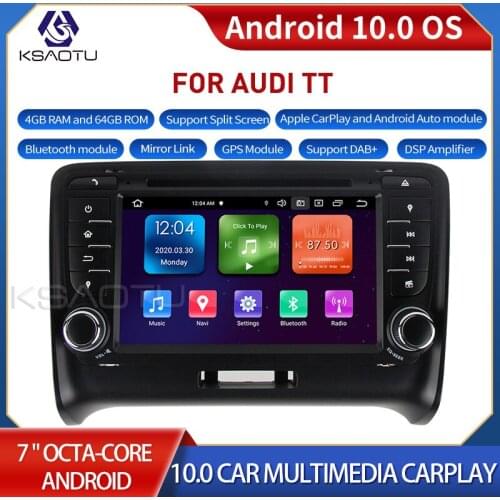 KSAOTU 7079 7" 8-Core Android 10.0 Car Stereo Carplay DSP DAB+ GPS WiFi USB DVB-T 4G TPMS Canbus OBD2 For AUDI TT