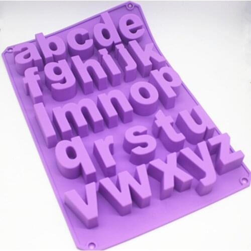 Lowercase Letters Small Alphabet Silica Gel Cake Molds Diy Jelly Pudding Chocolate Soap Silicone Mold
