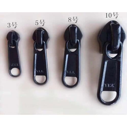 20 PCS/LOT YKK METAL Zipper Head Puller NO LOCK FOR Nylon/COIL Zip Repair Outdoor TENT Backpack Bag sewing accessories