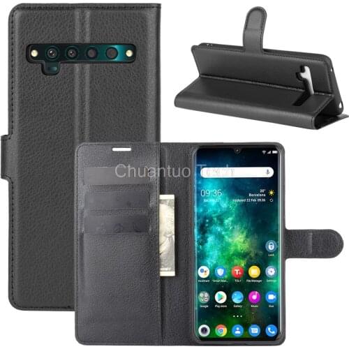Fashion Wallet PU Leather Case Cover For TCL 10 Pro Flip Protective Phone Back Shell With Card Holders