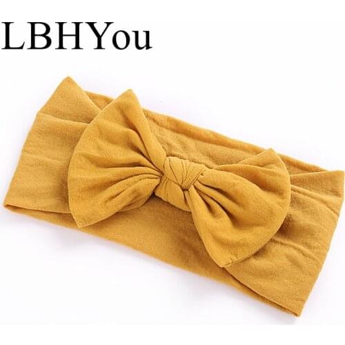 Knot Nylon Headbands,Soft Stretchy Wide Bows Nylon Hairbands,Kids Baby Turban Headwraps Hair Flexible Accessories For Girls