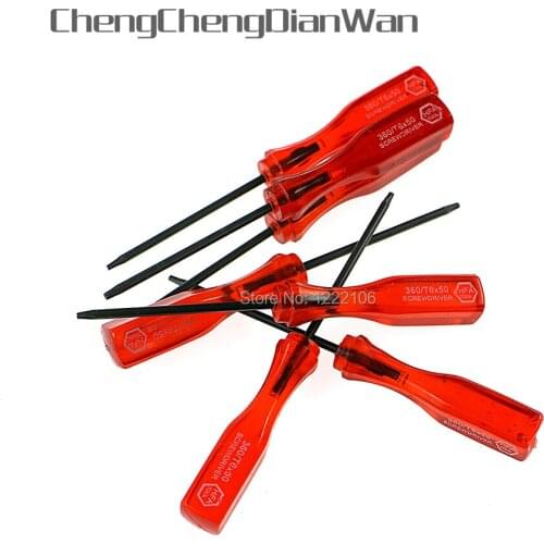 ChengChengDianWan red Good quality Torx T6 Screw Driver T6 Screwdriver for Xbox360 Wireless Controller 30pcs/lot
