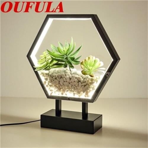 OUFULA Table Lamp Desk Light Modern Contemporary Office Creative Decoration Bed LED Lamp Fabric for Foyer Living Room Bed Room