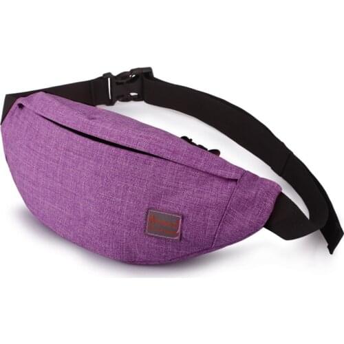 Male Men Waist Bag Pack Casual Functional Money Phone Belt Bag Women Bag for Belt Canvas Hip Bag Fanny Pouch Banana Bags