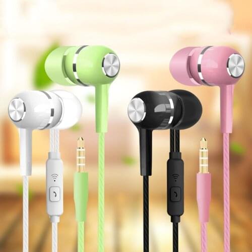 In-Ear Wired Earphone 3.5mm Earbuds Earphones Music Sport Gaming Headset With mic For IPhone Xiaomi Samsung Huawei Stereo