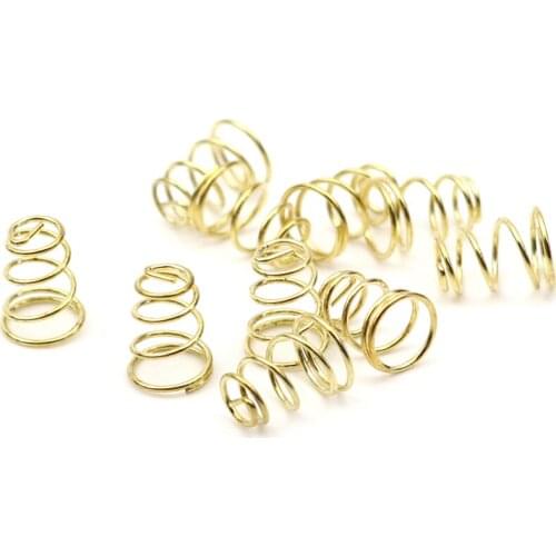 10pcs Copper plating Spring for flashlight torch driver board Circuit Board Positive pole spring switch spring