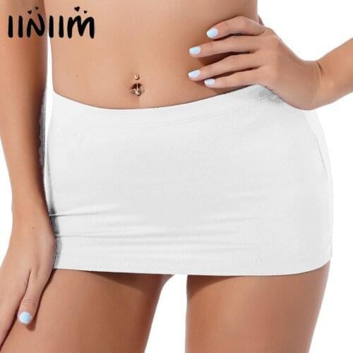 Sexy Mini Skirt Low Waist Short Dress Pencil Tennis Skrit Ladies Solid Color Elastic Waistband Bodycon Miniskirt Femmel Lingerie