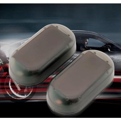 Strobe Signal Security System Universal Flash Warning LED Light Alarm Lamp Car Solar Power Simulation Fake Anti-theft Caution