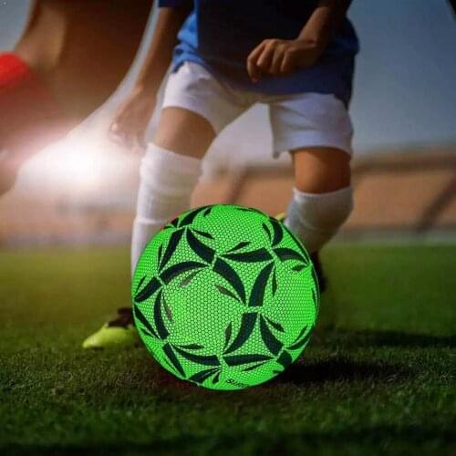 Reflective Football LED Training Soccer For Child Adult Luminous Fluorescent Reflective Cool Luminous Soccer 2 Sizes