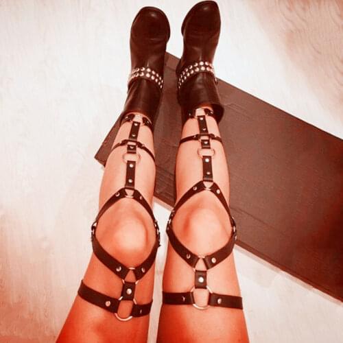 UYEE Sexy Leather Harness Lingerie Belt Stockings Women Suspenders Leg Underwear Gothic Punk Rock dresses Hot Sales Prom Dresses
