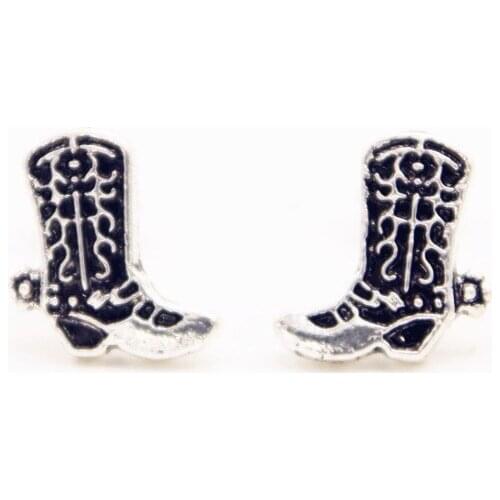 Life element shoes stud earrings Lovely lady boots stud earrings Ancient ways high-heeled shoes women cowboy boots stud earrings
