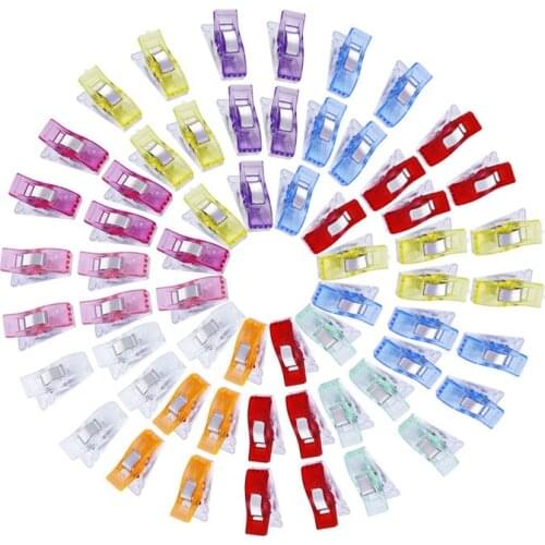 100PCS Multicolor Plastic Clips for Quilting Crocheting Knitting Sewing Tools Accessories Craft DIY Quilting Clips