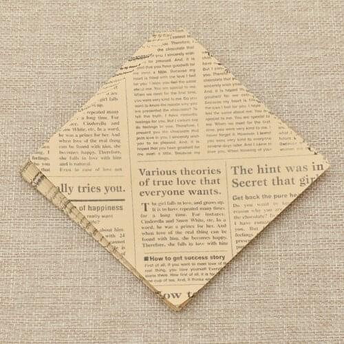 20pcs 10*10cm Antique Patterned English News Paper Origami Paper For Kids DIY Handmade Craft Home Decor Materials