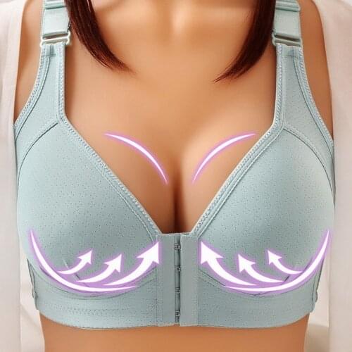 2021 Push Up Comfy Lift Bra Front Buckle Anti-sagging Bra Top Womens Bra Adjustment Breathable Bra Comfort Full Cup Lingerie