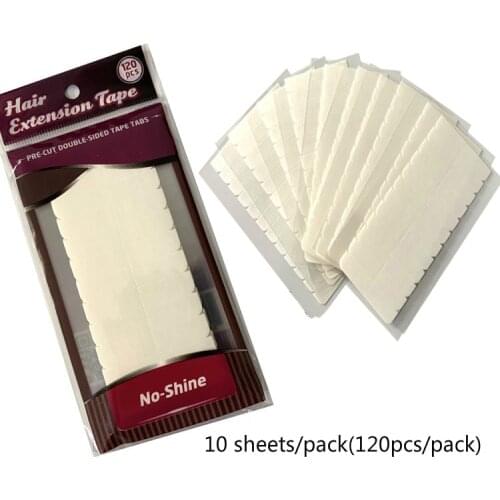 Quality 240PCS 2 Packs 24 Sheets US White 0.8*4cm Double-Sided Adhesive Tape for Skin Weft Tape Hair Extension SUPER HAIR TAPE