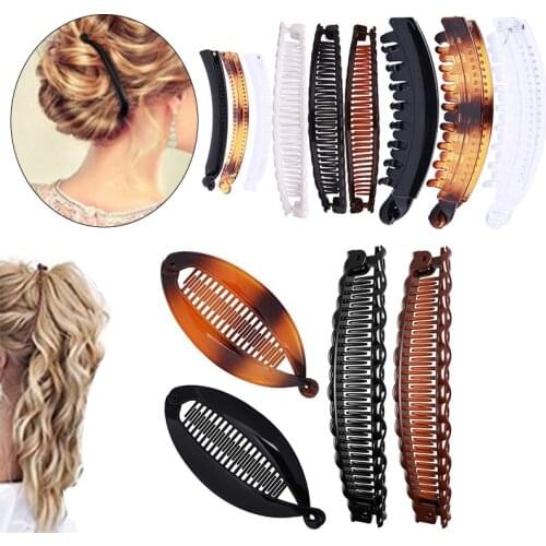 3/4/8/9Pcs Women Banana Hairpins Hair Jewelry Fish Shape Hair Claw Clips Hair Combs Headwear Hair Clip Hair Accessories