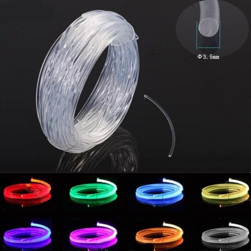 3.5mm Transparent Side Glow Optical Fiber Super Bright Plastic Optical fiber FDDI for Car Lighting Keyboard Headphone Cable