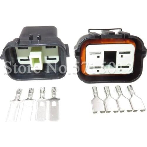 4 Hole 344074-1 344080-1 Female Male Waterproof Plug Electrical Auto Connectors 6.3mm Wire Socket