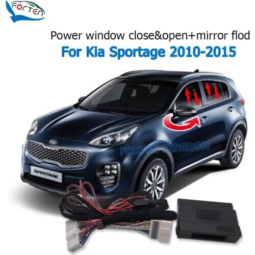 Forten Kingdom Car Side Rear View Mirror Folding And Auto Window Closer Open Kit For Kia Sportage 2010-2015